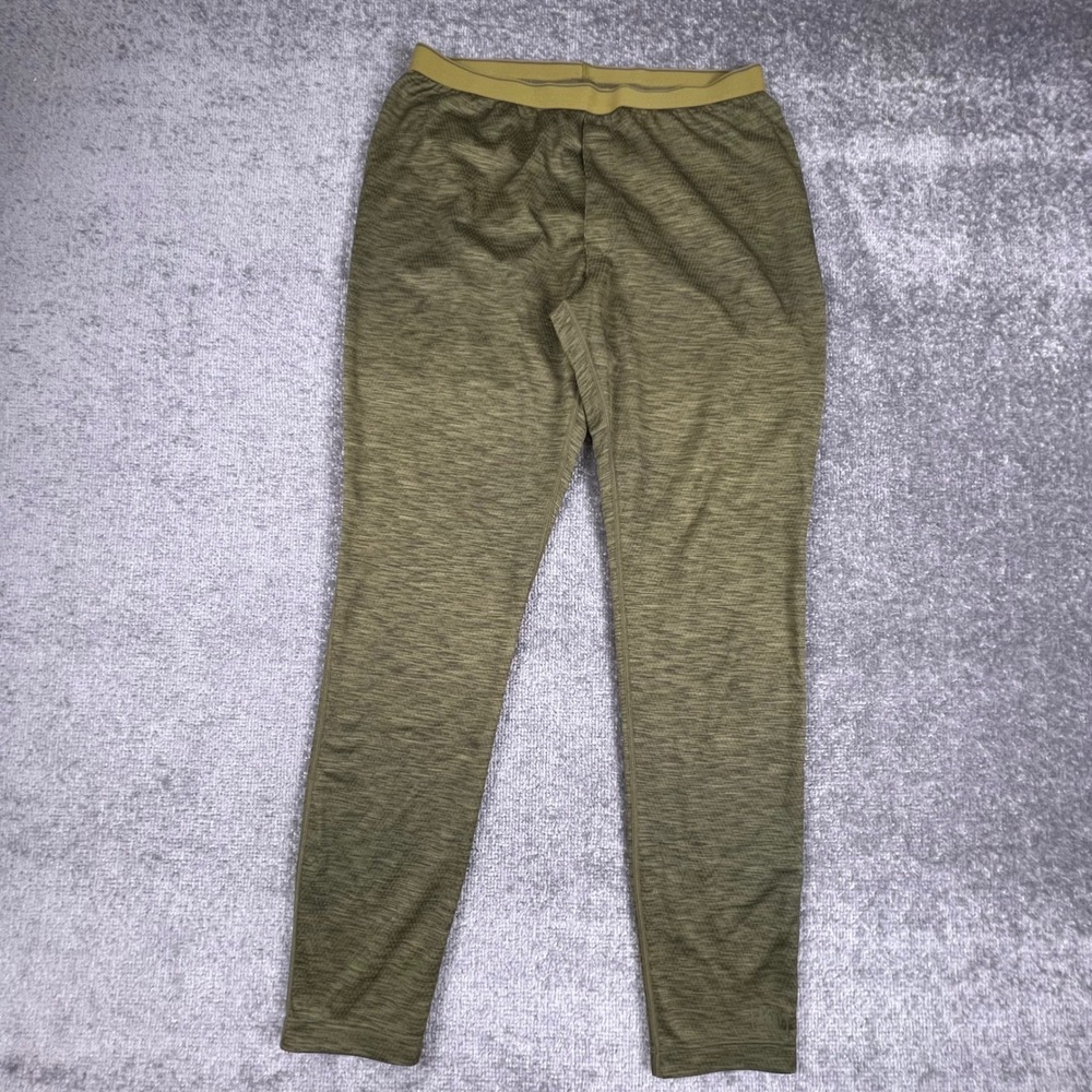 REI Mens Large Base Layer Bottoms Olive Green Heathered Thermal Leggings USA